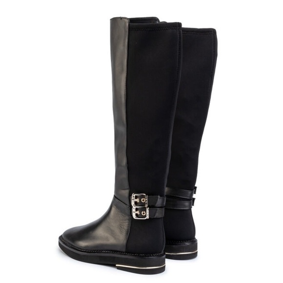 New DKNY Lena Tall Boots black 6.5 stretch - Picture 2 of 6